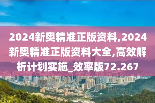 2024新奧精準正版資料,2024新奧精準正版資料大全,高效解析計劃實施_效率版72.267