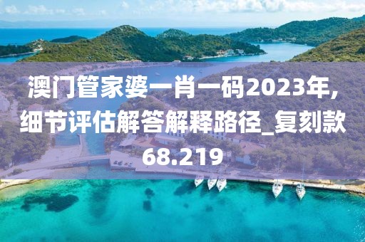 澳門管家婆一肖一碼2023年,細節評估解答解釋路徑_復刻款68.219