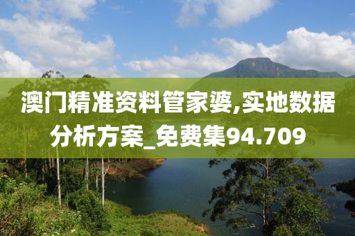 澳門精準資料管家婆,實地數據分析方案_免費集94.709