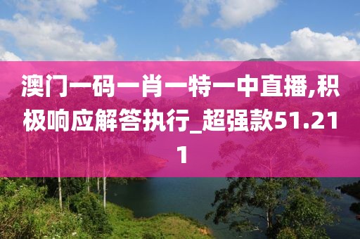 澳門一碼一肖一特一中直播,積極響應解答執行_超強款51.211