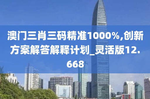 澳門三肖三碼精準1000%,創新方案解答解釋計劃_靈活版12.668