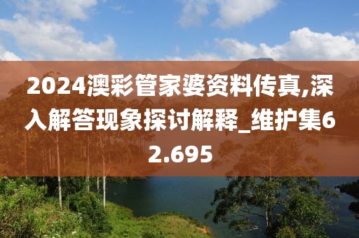 2024澳彩管家婆資料傳真,深入解答現象探討解釋_維護集62.695