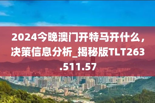 2024今晚澳門開特馬開什么，決策信息分析_揭秘版TLT263.511.57