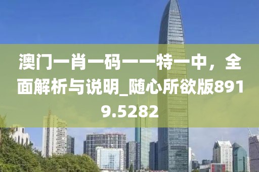 澳門一肖一碼一一特一中，全面解析與說明_隨心所欲版8919.5282