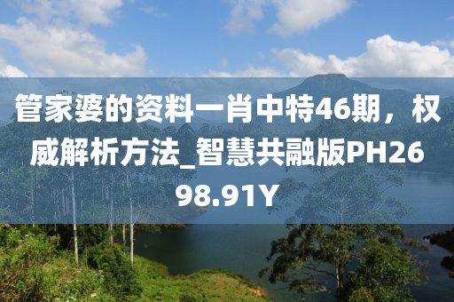 管家婆的資料一肖中特46期，權威解析方法_智慧共融版PH2698.91Y