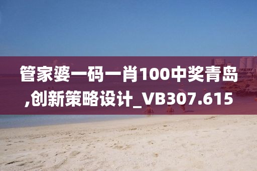 管家婆一碼一肖100中獎青島,創新策略設計_VB307.615