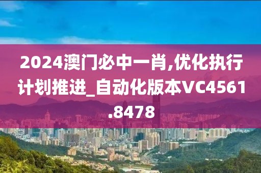 2024澳門必中一肖,優化執行計劃推進_自動化版本VC4561.8478
