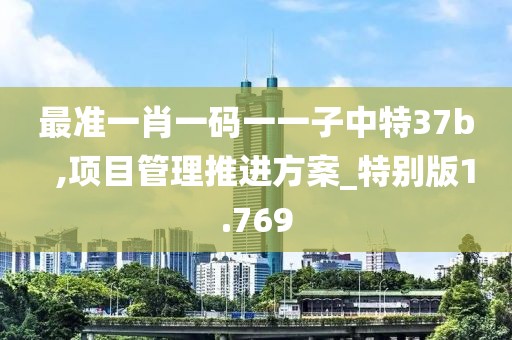最準一肖一碼一一子中特37b  ,項目管理推進方案_特別版1.769