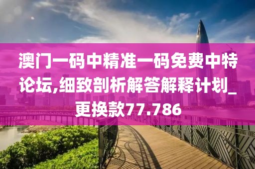 澳門一碼中精準一碼免費中特論壇,細致剖析解答解釋計劃_更換款77.786